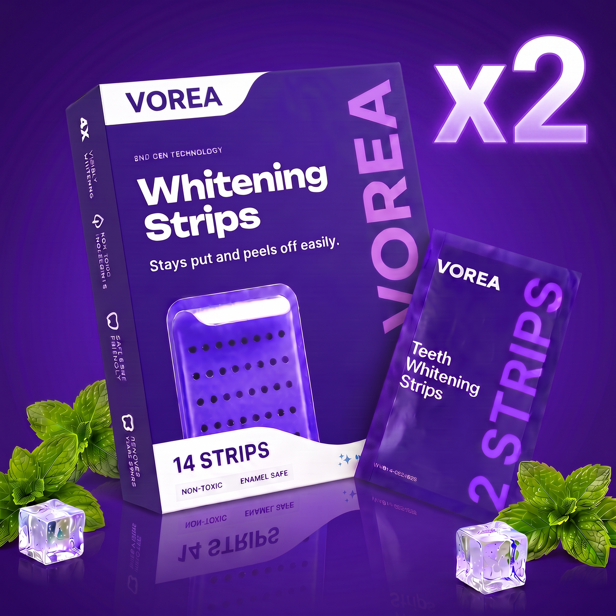 Vorea™ Purple Whitening Strips