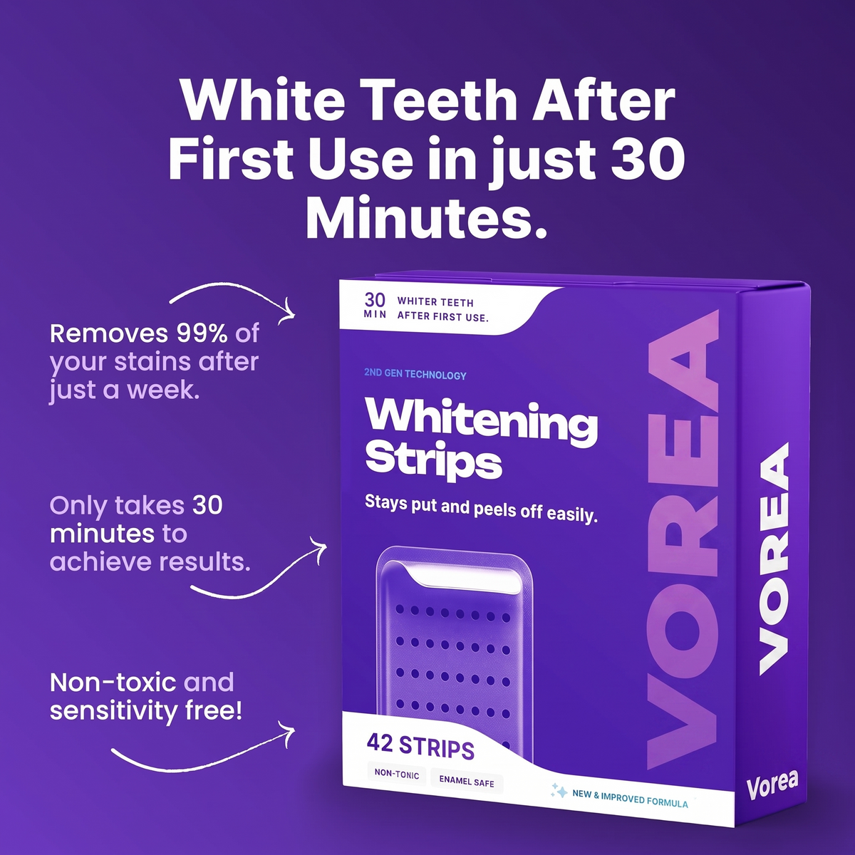 Vorea™ Purple Whitening Strips