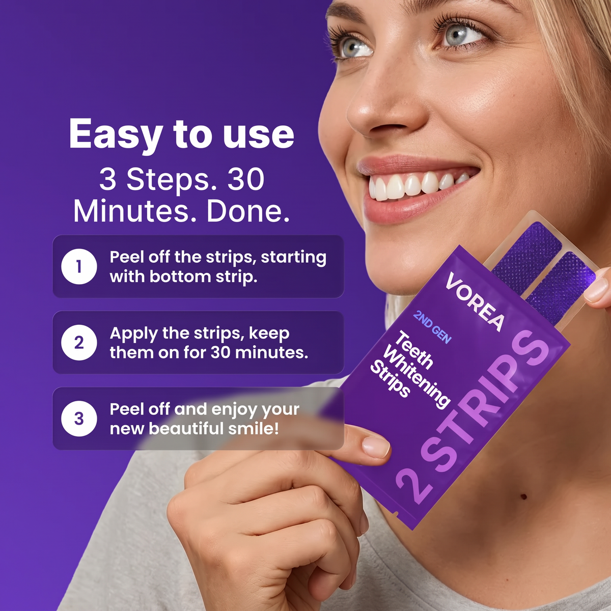 Vorea™ Purple Whitening Strips
